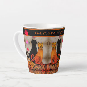 Tasse Latte Chat Halloween Kitty