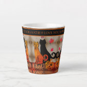 Tasse Latte Chat Halloween Kitty (Devant)