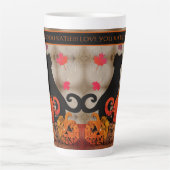 Tasse Latte Chat Halloween Kitty (Devant)