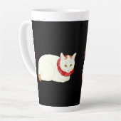 Tasse Latte Chat japonais blanc et gingembre (Angle gauche)