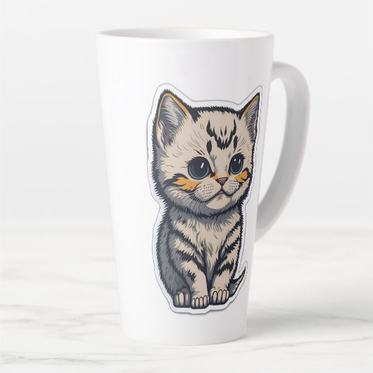 Tasse Latte chat mignon (Angle droit)