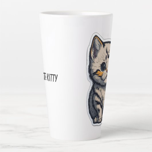 Tasse Latte chat mignon (Devant)
