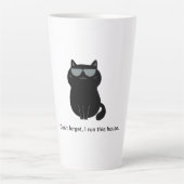 Tasse Latte Chat mignon et drôle (Devant)