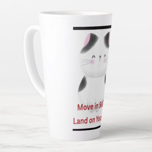 Tasse Latte Chat Motivant (Angle gauche)