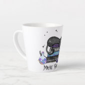 Tasse Latte Chat noir azy, Chat d'Halloween | Pour le ver de l (Angle gauche)