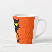 Tasse Latte Chat noir d'Halloween (Droite)