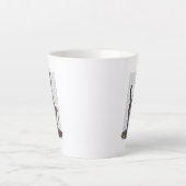 Tasse Latte Chat noir en Teacup (Devant)