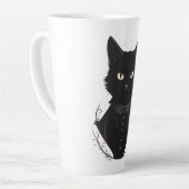 Tasse Latte Chat noir enchanté de Salem (Angle gauche)