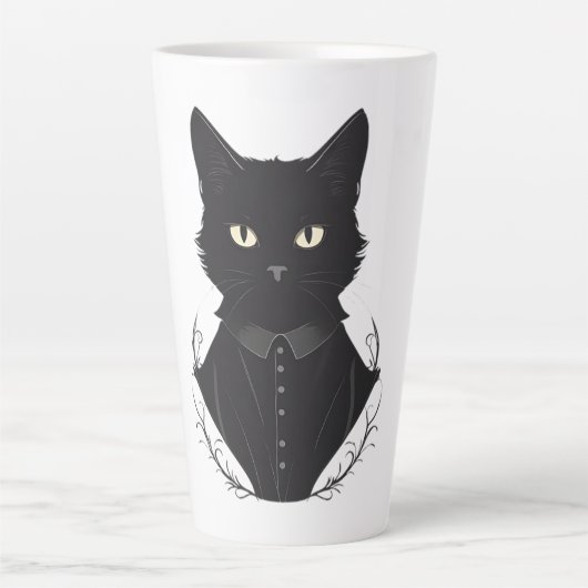 Tasse Latte Chat noir enchanté de Salem (Devant)