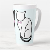 Tasse Latte Chat noir et blanc (Angle droit)