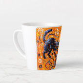 Tasse Latte Chat noir orange (Angle gauche)