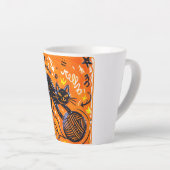 Tasse Latte Chat noir orange (Angle droit)