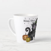 Tasse Latte Chat noir sorcière | Vibes sorcières (Angle gauche)