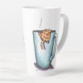 Tasse Latte Chat qui grimpe (Angle droit)