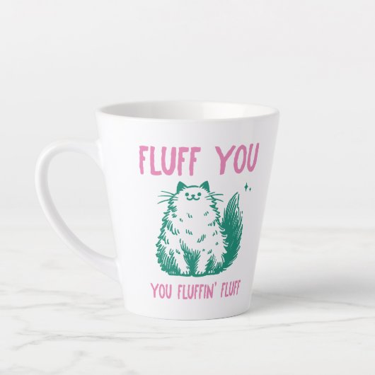 Tasse Latte Chat sarcastique amusant (Gauche)