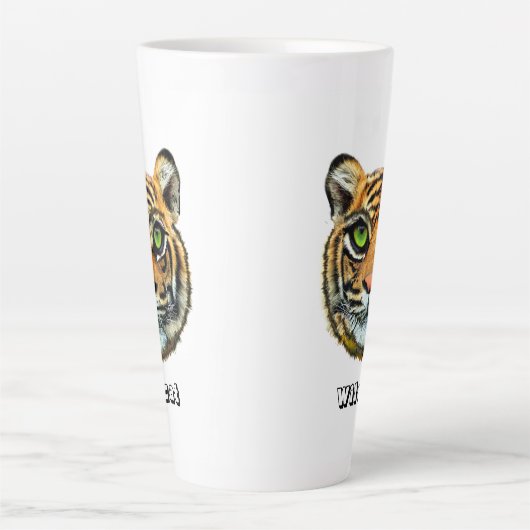 Tasse Latte Chat sauvage (Devant)