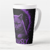 Tasse Latte Chat Sérieusement (Angle droit)