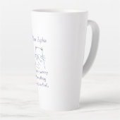 Tasse Latte Chat souriant avec message  (Angle droit)
