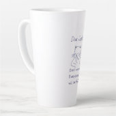 Tasse Latte Chat souriant avec message  (Angle gauche)