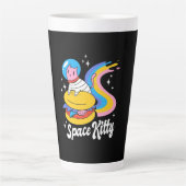 Tasse Latte Chat spatial astronaute (Devant)