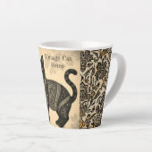 Tasse Latte Chat Vintage, Chat Antique et Motif (Angle droit)
