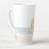 Tasse Latte Château de Sable de Plage (Angle gauche)