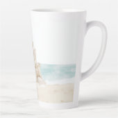 Tasse Latte Château de Sable de Plage (Droite)