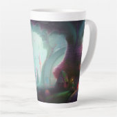 Tasse Latte Château des Fées dans la forêt enchantée (Angle droit)
