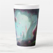 Tasse Latte Château des Fées dans la forêt enchantée (Devant)