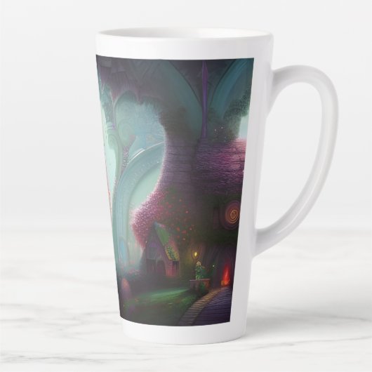 Tasse Latte Château des Fées dans la forêt enchantée (Droite)