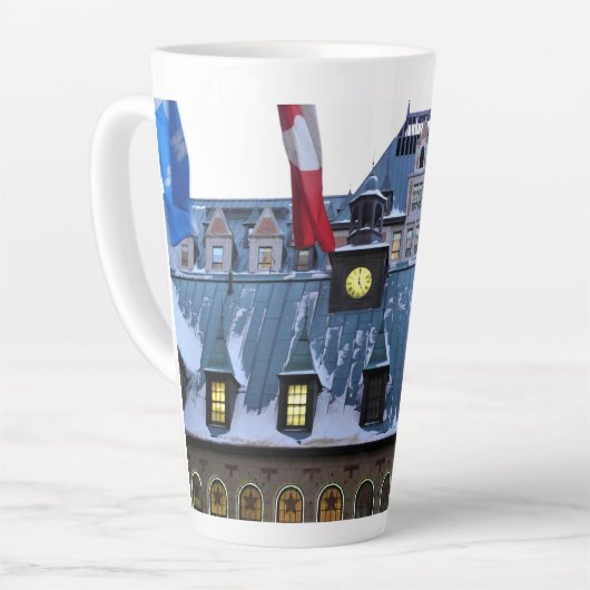Tasse Latte Château Frontenac, Québec, Canada (Angle gauche)