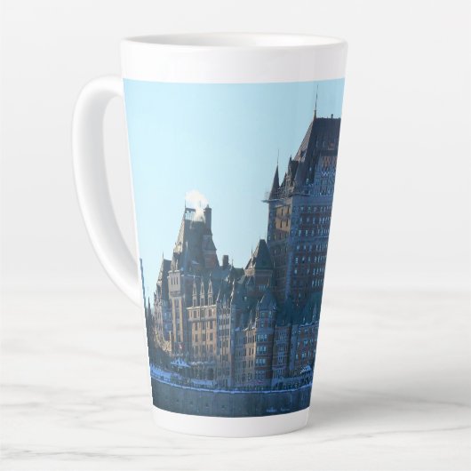 Tasse Latte Château Frontenac, Québec, Canada (Angle gauche)
