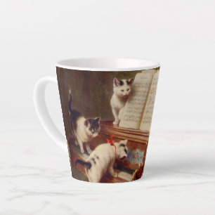 Tasse Latte Chatons et piano