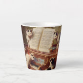 Tasse Latte Chatons et piano (Devant)