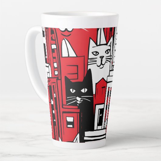 Tasse Latte Chats à New York (Angle gauche)