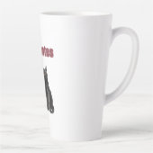 Tasse Latte Chats âmes sœurs rouge noir (Droite)