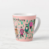 Tasse Latte Chats amusants dans de mauvais pulls de Noël (Angle droit)