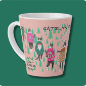 Tasse Latte Chats amusants dans de mauvais pulls de Noël