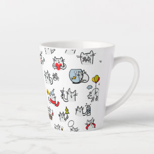 Tasse Latte Chats amusants, lait et magie.