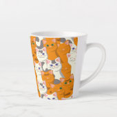Tasse Latte Chats blancs et gingembre motif yeux verts yeux bl (Droite)