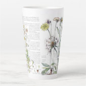 Tasse Latte Chats botaniques Fleurs de l'oreille des Fleurs sa (Devant)