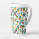 Tasse Latte Chats dans les pots à fleurs (Angle droit)