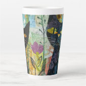 Tasse Latte Chats d'aquarelle de Boho - Art Feline de Terre (4 (Devant)