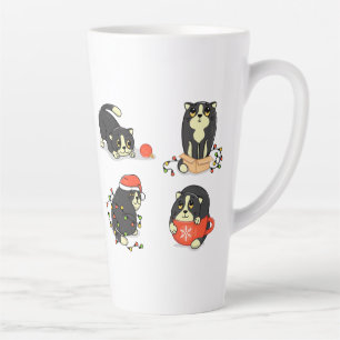 Tasse Latte Chats de Noël mignons et amusants