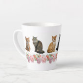Tasse Latte Chats et Roses (Angle gauche)