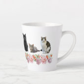 Tasse Latte Chats et Roses (Droite)