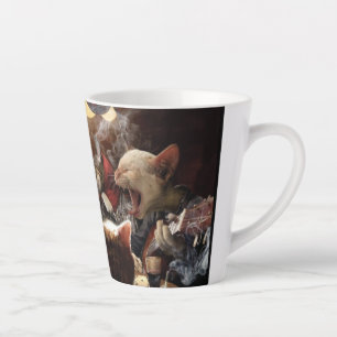 Tasse Latte Chats jouant au poker