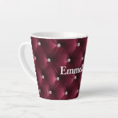 Tasse Latte Chaud Bourgogne Rouge Faux Velvet (Angle gauche)