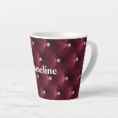 Tasse Latte Chaud Bourgogne Rouge Faux Velvet (Angle droit)