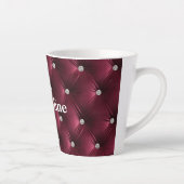 Tasse Latte Chaud Bourgogne Rouge Faux Velvet (Droite)